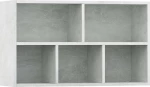 Ραφιέρα/Βιβλιοθήκη Γκρι Σκυροδέματος 50x25x80 εκ. Μοριοσανίδα