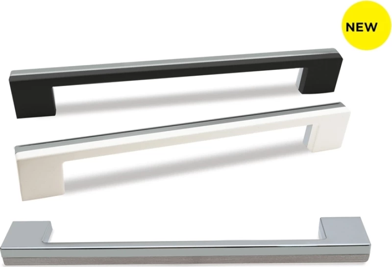Convex Λαβή Επίπλου 1057 από Ζάμακ 256mm Ματ Νίκελ/Λευκή