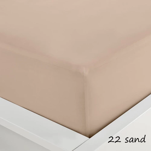 Sunshine Σεντόνι Διπλό με Λάστιχο 160x200x20 Menta 22 Sand