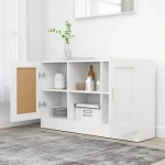 Μπουφές Λευκός 120 x 30,5 x 70 εκ. από Μοριοσανίδα