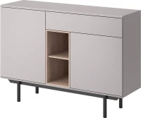 Inox Μπουφές Λευκός 125x39x89cm