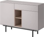 Inox Μπουφές Λευκός 125x39x89cm
