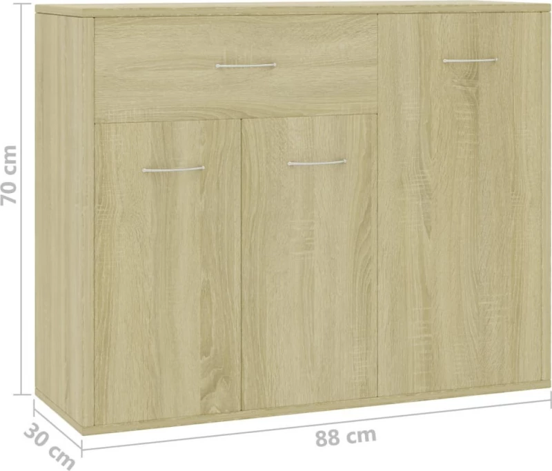 Μπουφές Sonoma Δρυς 88 x 30 x 70 εκ. από Μοριοσανίδα