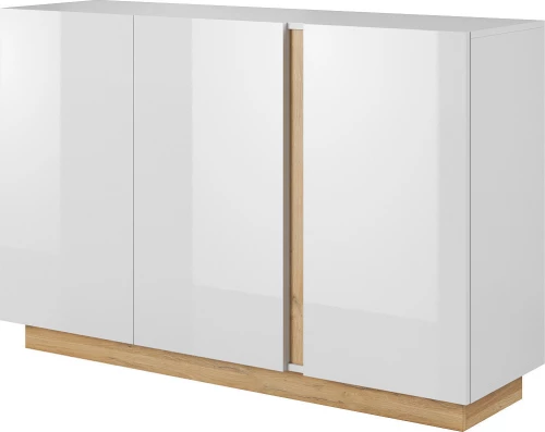 Lh-Homefurniture Μπουφές 36146-Arcw-21 Λευκό+Λευκό High Gloss+Grandson 138,2X90,5X40Cm 36146-Arcw-21