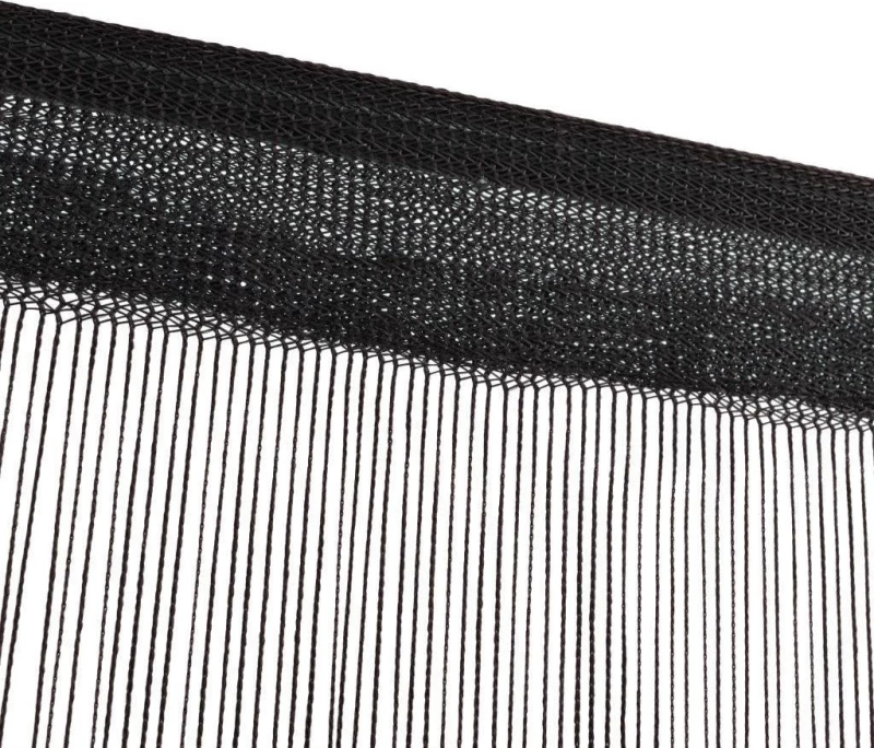 vidaXL Κουρτίνα με Τούνελ 140x250 Κρόσσια Μαύρο