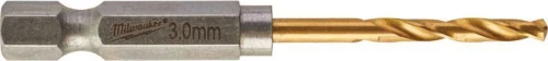 Milwaukee Τρυπάνια Τιτανίου HSS-G TiN Hex 3x65mm 48894763 2τμχ