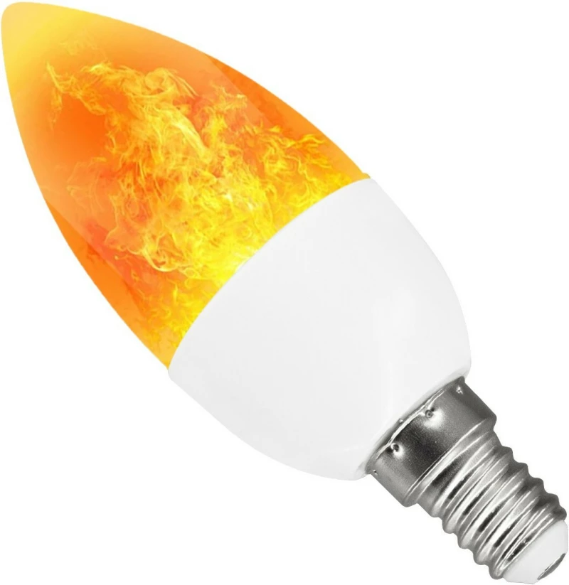 GloboStar Λάμπα LED για Ντουί E14 και Σχήμα C37 Θερμό Λευκό 250lm