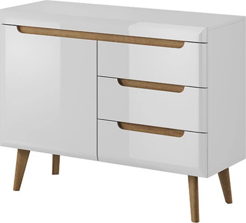 Μπουφές 107x83x40cm 21104-nrs Λευκό+higloss Λευκό+riviera