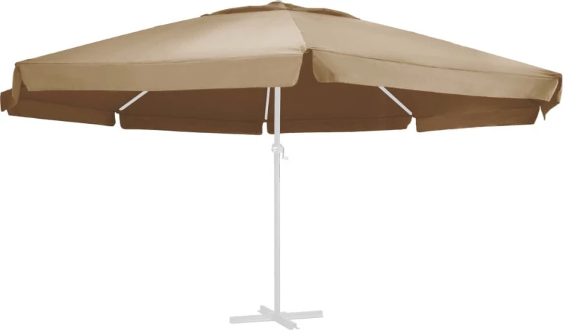 vidaXL Ανταλλακτικό Ύφασμα Ομπρέλας Taupe 600cm 312549