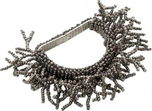 Espiel Δαχτυλίδι Πετσέτας Σκούρο Ασημί 6τμχ