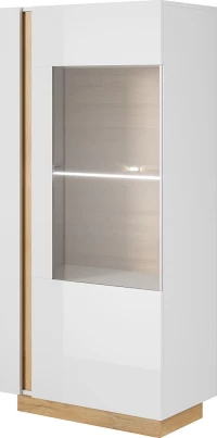 Βιτρίνα Σαλονιού Λευκή 72x40x154cm