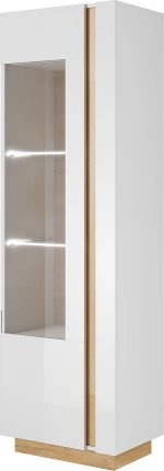 Βιτρίνα Σαλονιού Λευκή 60x40x194cm