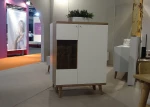 Βιτρίνα Σαλονιού Λευκή / Φυσικό 90x40x134cm