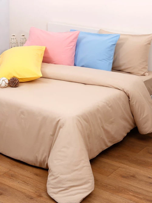 Viopros Παπλωματοθήκη Μονή Σετ 160x240 3100 Φανελένια Μπεζ