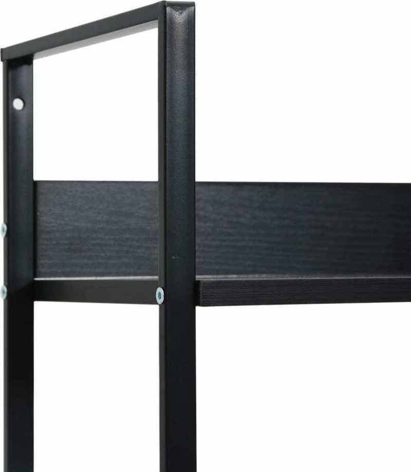 Βιβλιοθήκη με 3 Ράφια Μαύρη 60x27,6x90,5 εκ. από Μοριοσανίδα