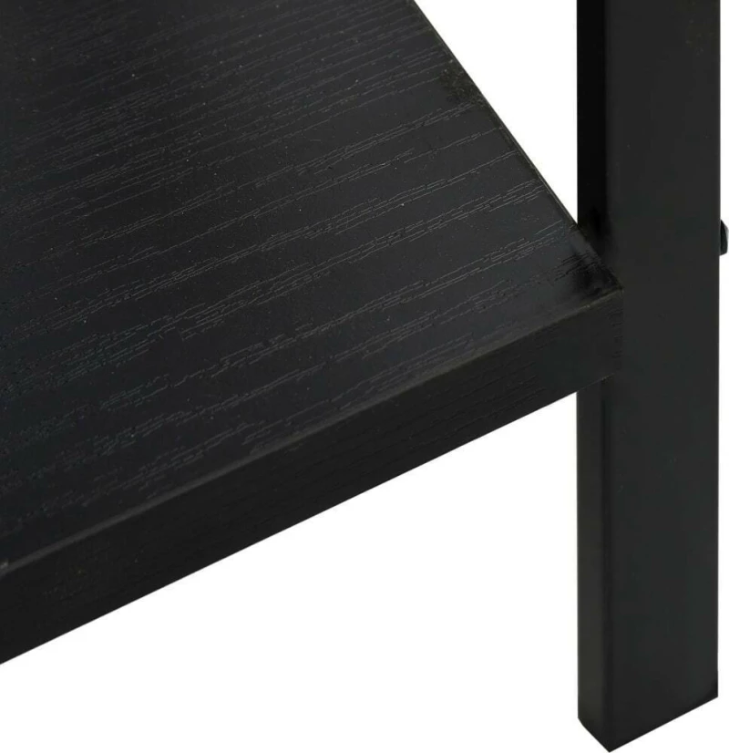 Βιβλιοθήκη με 3 Ράφια Μαύρη 60x27,6x90,5 εκ. από Μοριοσανίδα