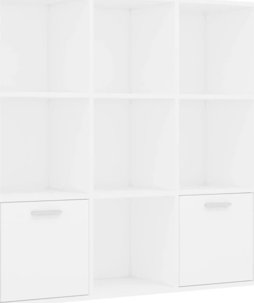 Βιβλιοθήκη Λευκή 98 x 30 x 98 εκ. από Μοριοσανίδα