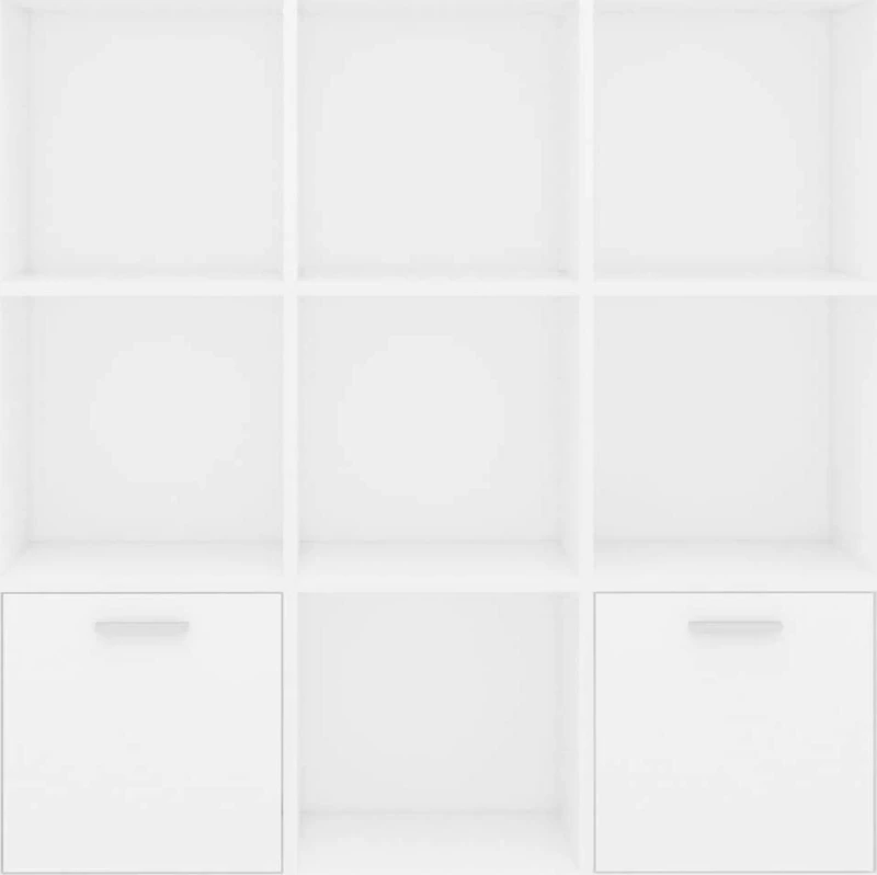Βιβλιοθήκη Λευκή 98 x 30 x 98 εκ. από Μοριοσανίδα