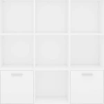 Βιβλιοθήκη Λευκή 98 x 30 x 98 εκ. από Μοριοσανίδα