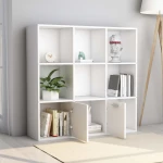 Βιβλιοθήκη Λευκή 98 x 30 x 98 εκ. από Μοριοσανίδα