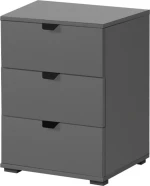 Κομοδίνο Duero 3F Γκρι Γραφίτη 45x40x63cm
