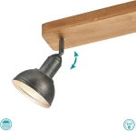 Trio Lighting Delhi Διπλό Σποτ με Ντουί E14 σε Καφέ Χρώμα