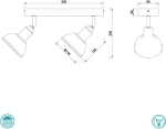 Trio Lighting Delhi Διπλό Σποτ με Ντουί E14 σε Καφέ Χρώμα