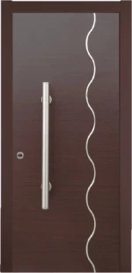 GTMED Εσωτερική Πόρτα Wenge με inox ΚΠ 114