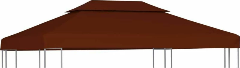 vidaXL Κάλυμμα Για Κιόσκι 2 Επίπεδων Τερακότα 4x3m 310gr/m² 46618