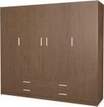 Ντουλάπα Ν29 Τετράφυλλη Καρυδί 200x55x180cm