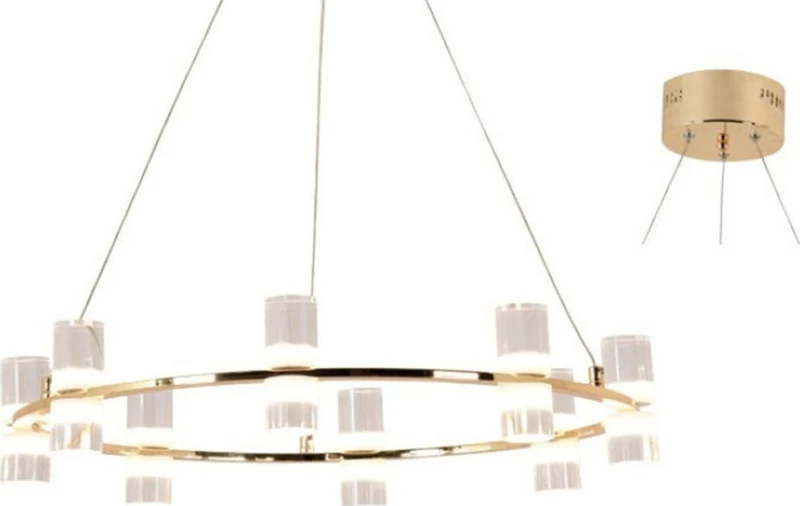 Aca Πολυέλαιος LED Ø52cm Χρυσός JNDP32LED52GD