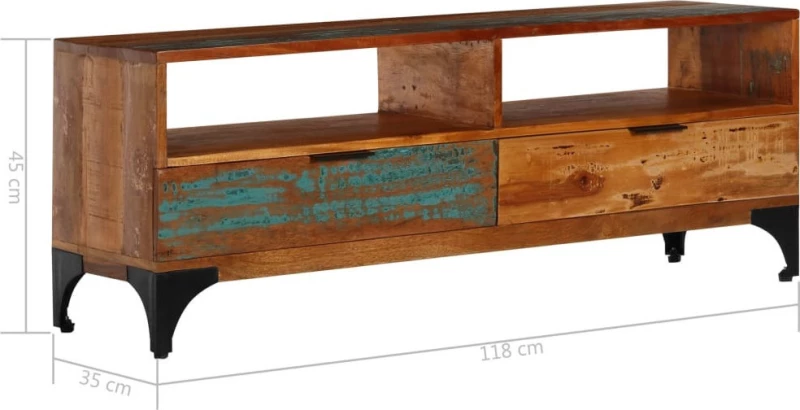 Έπιπλο Τηλεόρασης 118 x 35 x 45 εκ. από Μασίφ Ανακυκλωμένο Ξύλο