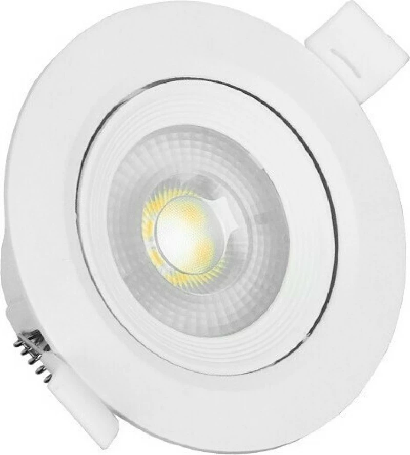 GloboStar LED Σποτ Χωνευτό 5W 4500K 500lm Κινούμενο 9x9cm Λευκό