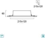 Viokef Γύψινο Σποτ Χωνευτό GU10 / GU5.3 Διπλό 21.5x12cm Λευκό