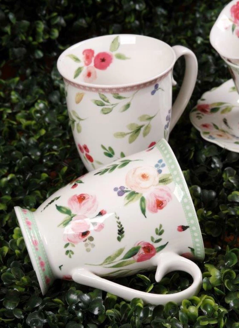 Cryspo Trio Primavera Κούπα από Πορσελάνη Λευκή 330ml
