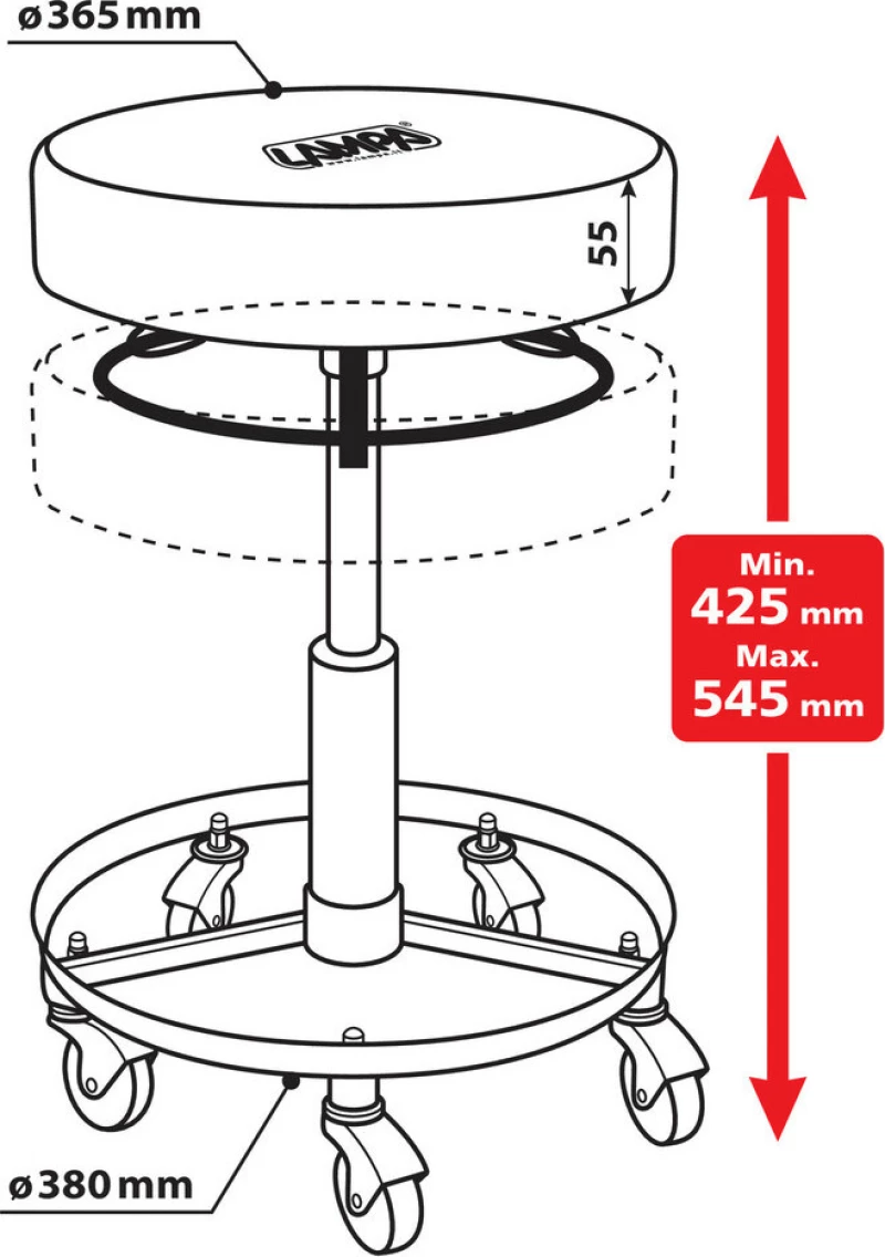 Lampa 71491 Σκαμπό Εργασίας Μηχανικού