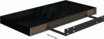 Ράφι Τοίχου S/2 Γυαλιστερό Μαύρο 50x23x3.8cm