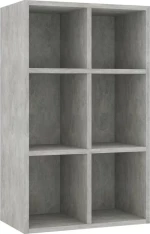 Ραφιέρα/Βιβλιοθήκη Γκρι Σκυροδέματος 66x30x97,8 εκ. Μοριοσανίδα