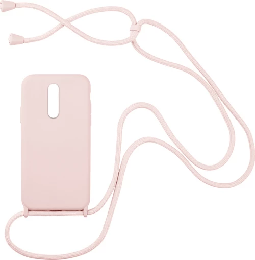 My Colors Carryhang Liquid Back Cover Σιλικόνης με Λουράκι Ροζ (Redmi 8)