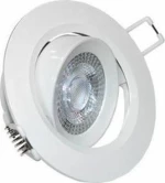 Adeleq LED Πλαστικό Σποτ Χωνευτό 7W 6300K Κινούμενο 9x9cm Λευκό