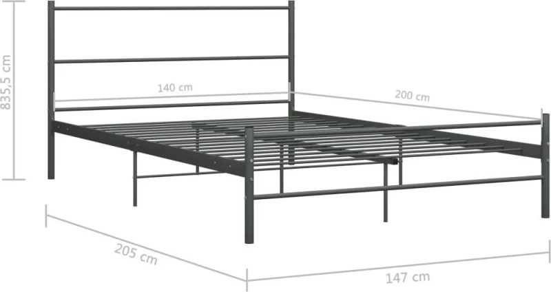 Κρεβάτι Διπλό Μεταλλικό / Με Τάβλες 140x200cm