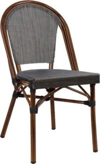 Καρεκλα Μεταλλικη Bamboo Look Καφε Hm5718 54X62X89 Εκ.