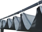 Κιόσκι με Οροφή Γκρι/Ανθρακί 300x300x200 εκ. Συνθετικό Ρατάν