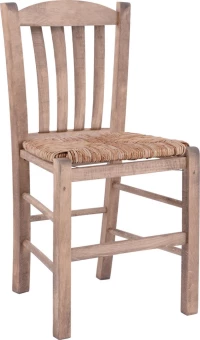Homemarkt Καρεκλα Καφενειου Με Ψαθα Πηχακι Αβαφη Hm10376.02