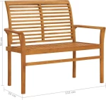Παγκάκι Κήπου 112 εκ. από Μασίφ Ξύλο Teak