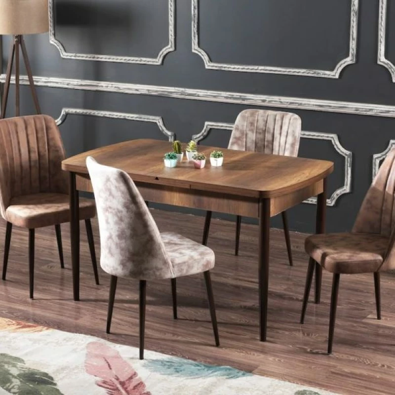 Τραπέζι Κουζίνας Επεκτεινόμενο Fly Wood Walnut 130x80cm