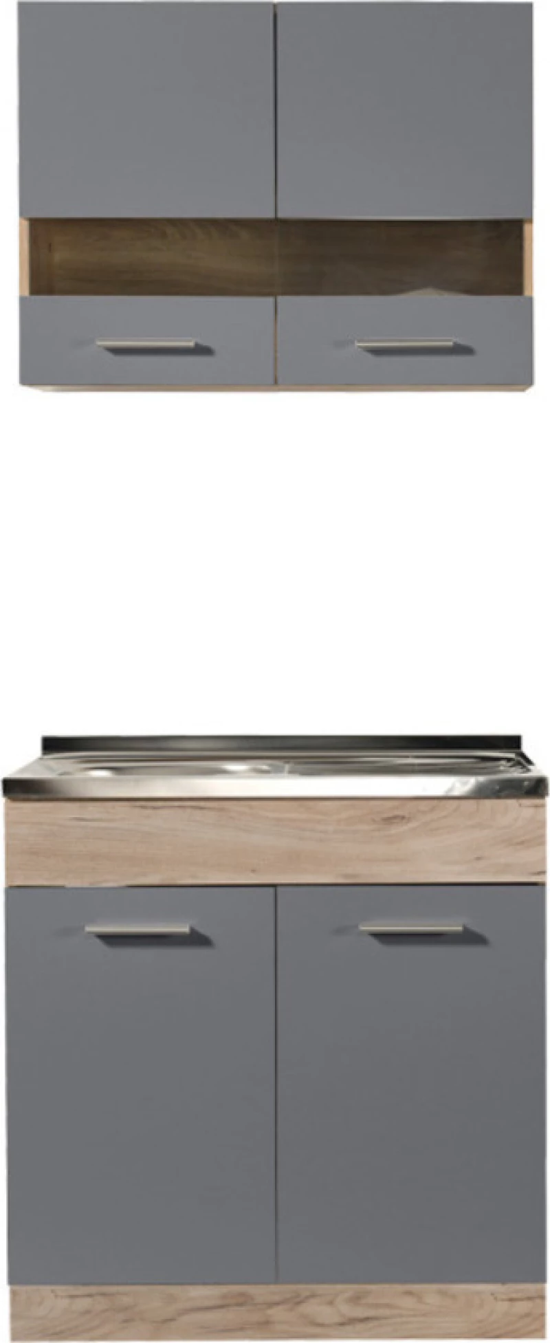 Ντουλάπια Κουζίνας Σετ Dalila 80x60x200cm 80S Grey Oak / Γκρι