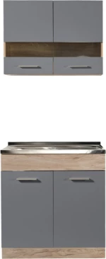 Ντουλάπια Κουζίνας Σετ Dalila 80x60x200cm 80S Grey Oak / Γκρι