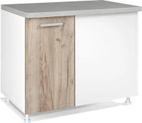 Γωνιακό Επιδαπέδιο Ντουλάπι IN DU100 100x60x85cm Γκρι Δρυς