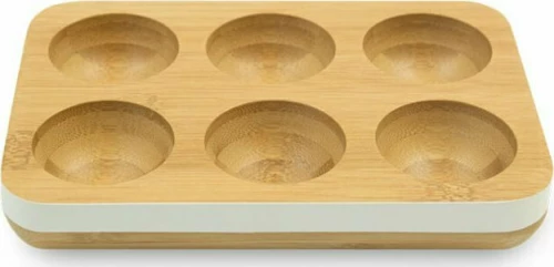 Pebbly Egg Tray, Θήκη Αυγών από Μπαμπού με 6 Θέσεις